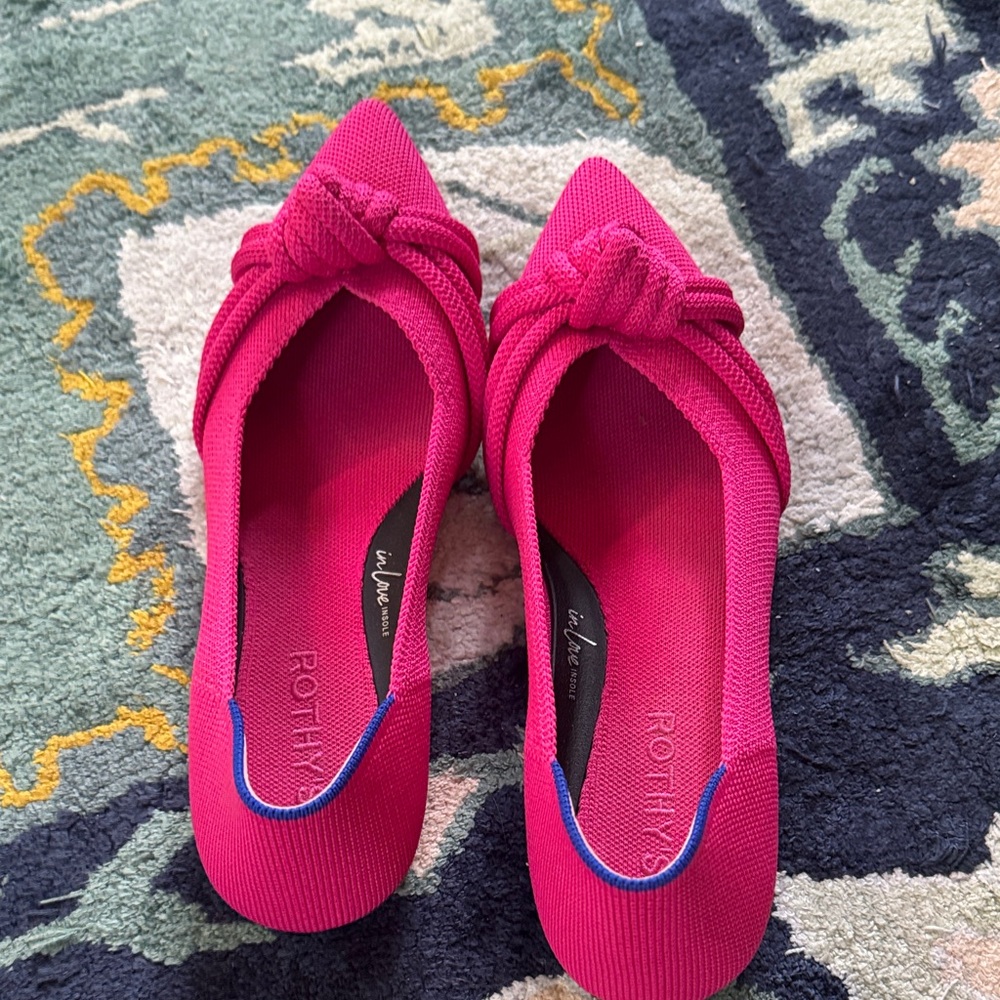 Rothy's Pink Knotted Flats